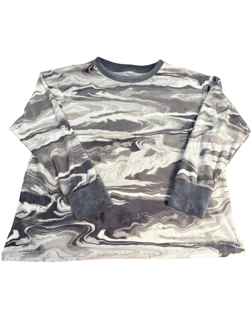 Cuddl Duds Pajamas Loungewear Marble Ultra Plush Soft Velvet Like Petite Large - Picture 2 of 16